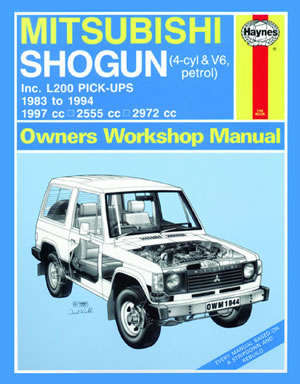 Haynes 1944 Mitsubishi Shogun/L200 Pick-ups 1983 to 1994 Repair Manual