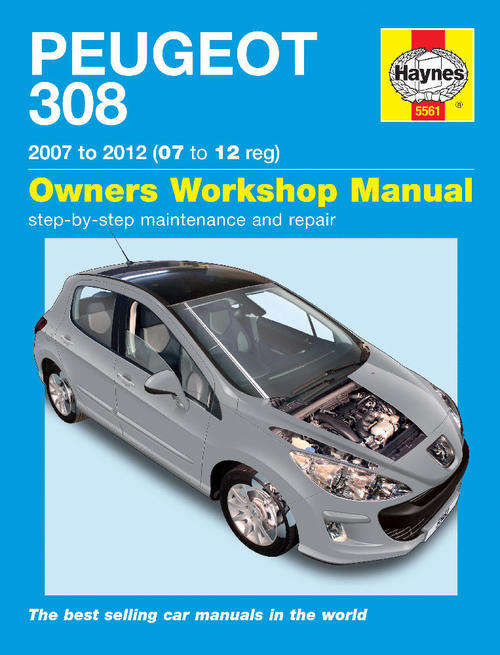 Haynes 5561 Peugeot 308 2007 to 2012 Repair Manual