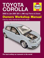 Haynes 4791 Toyota Corolla 2002 to 2007 Repair Manual