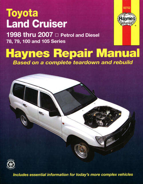 Haynes 92752 Toyota Land Cruiser 1998 to 2007 Repair Manual