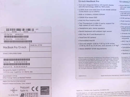 MacBook Pro 13 inch 2017 2.3GHz/8GB Ram/128GB SSD/Read description