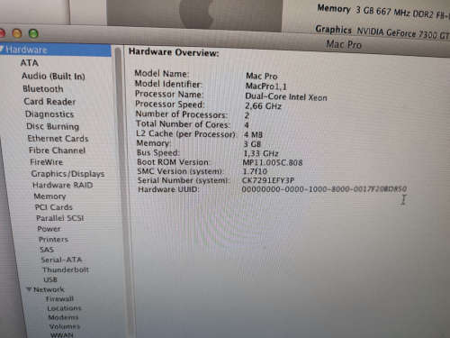 Beast Apple MacPro 2,66 GHz Tower