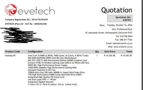 3.3 Ghz i5 16 GB Gaming Desktop