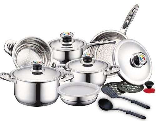 Royalty Line 15-Piece Stainless Steel Inox Cookware Set (READ THE DESCRIPTION)