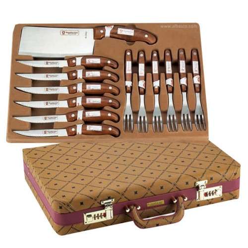 Royalty Line 24-Piece Knife Set in Leather Brief Case (PLEASE READ BEFORE BIDDING)
