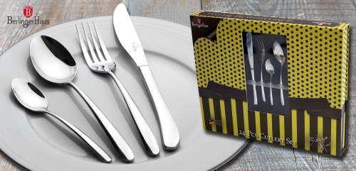 Berlinger Haus 24-piece Stainless Steel Cutlery Set - Silver