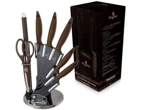 Berlinger Haus 8-Piece Stainless Steel Diamond Coating Knife Set (PLEASE READ BEFORE BIDDING)