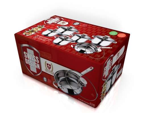 Swiss Hufeisen Master Piece Limited Edition 11-Piece Stainless Steel Cookware Set