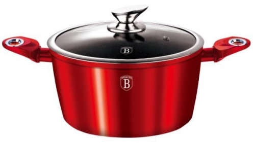 Berlinger Haus - 28 cm Metallic Line Casserole With Lid - Burgundy  (READ BEFORE BIDDING)