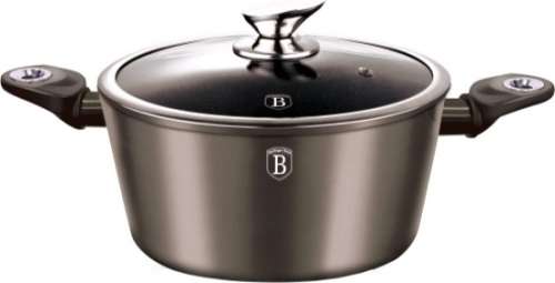 Berlinger Haus -  20Cm Casserole With Lid, Carbon Metallic Line -carbon