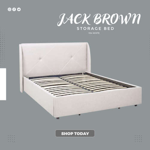 Jack Brown Luxury YO4 BED - White (DISPLAY MODEL)
