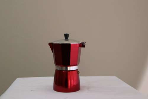 BERLINGER HAUS 6 CUP STAINLESS STEEL COFFEE MAKER - BURGUNDY EDITION(REFURBISHED)(NO HANDLE)