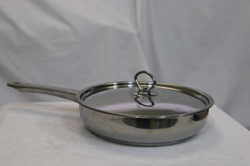 CHUKBOK - Heavy Bottom Stainless Steel Induction Ready Cookware 24cm Fry pan + Lid (Display Item)