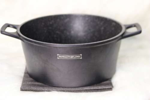 Royalty Line - 28cm Marble Coated Casserole Without Lid (Second hand)(No Lid)(Black)