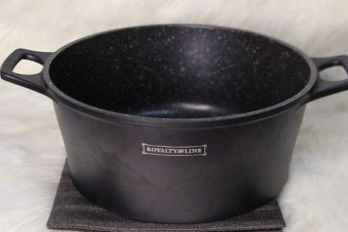 Royalty Line - 28cm Marble Coated Casserole Without Lid (Second hand)(No Lid)(Black)