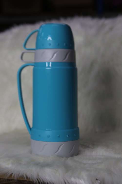 CONIC VACUUM FLASK 1.0 LITRE- BLUE(SECOND HAND)