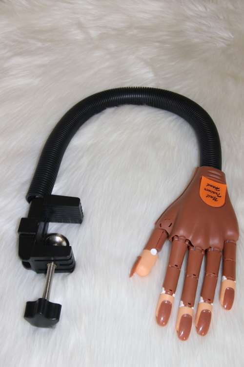 Flexible Movable Nail Training Practice Hand & 100 Nail Practice Tips
