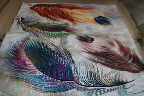 3D Carpet Design Area Rugs FEATHERS