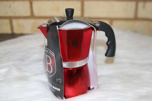 Berlinger Haus 6 Cup Stainless Steel Coffee Maker - Burgundy Edition