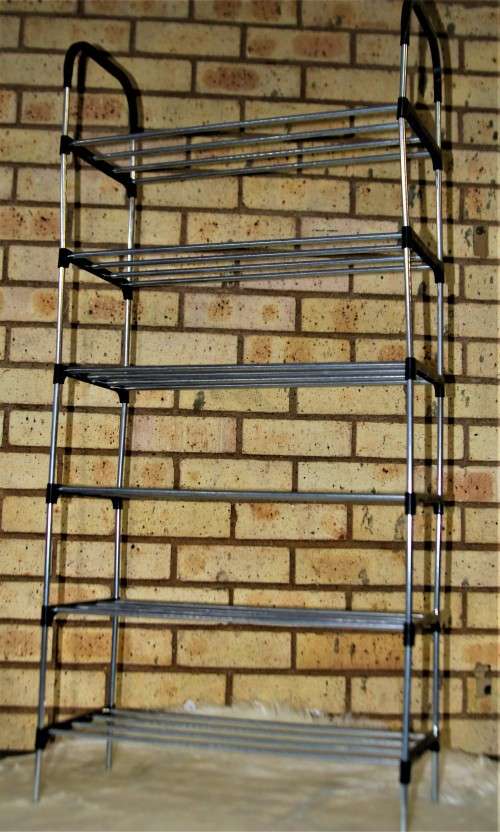 6 Layer Shoe Storage Organizer Rack - Black