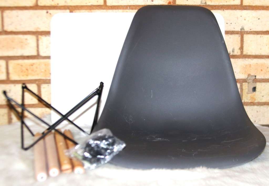 Dining Chairs - Wooden Leg - Four Pack - dark Grey Colour