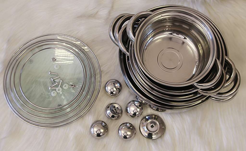 Stainless Steel 10 Piece Pot Set