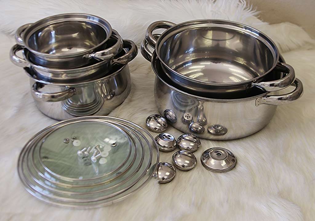 Stainless Steel 10 Piece Pot Set