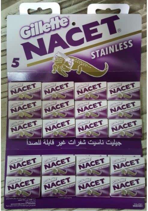 Gillette Nacet Double Edge Safety Razor Blades (Bulk)