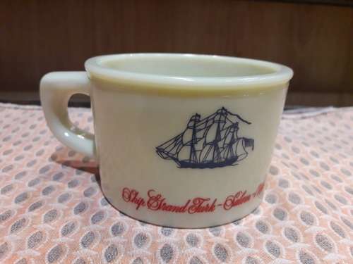 Vintage Old Spice Shave Mug (Custard Glass, Circa 1970's)