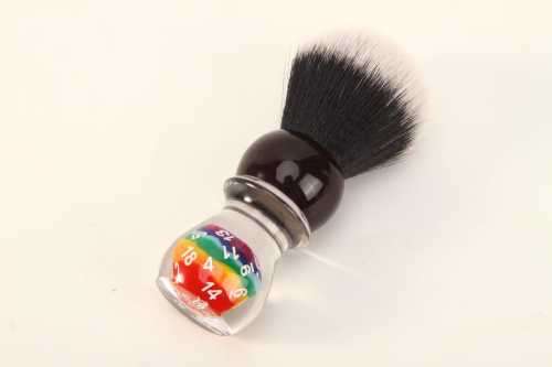 Yaqi Shave Brush Lucky Dice (Tuxedo Synthetic)