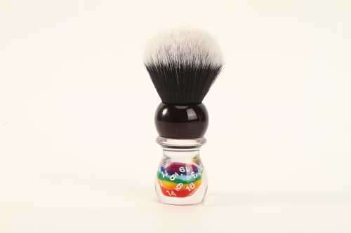 Yaqi Shave Brush Lucky Dice (Tuxedo Synthetic)