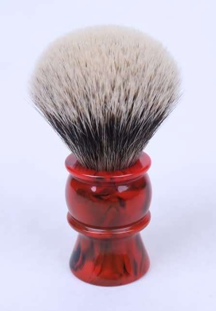 Yaqi Shave Brush Red Swirl (2 Band Finest Badger)