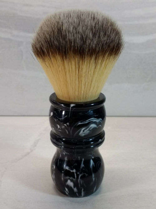 Yaqi Shave Brush Black Marble (Plisson Synthetic)