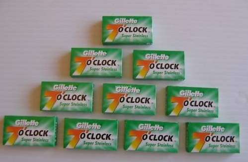 Gillette 7 o` Clock Double Edge Safety Razor Blades