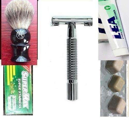 Traditional Wet Shaving Starter Kit (Weishi,LEA Menthol)