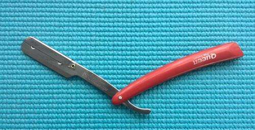 Shavette Disposable Blade Straight Razor (Red)