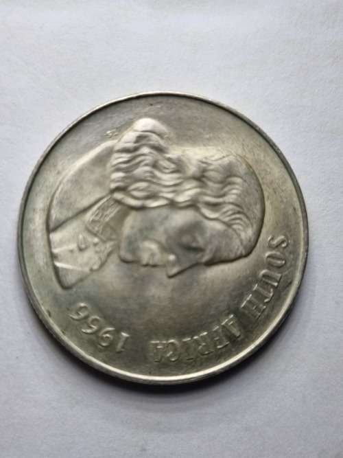 SA Republic Silver R1 coin 1966 (Silver 80% and 15g) - very good condition