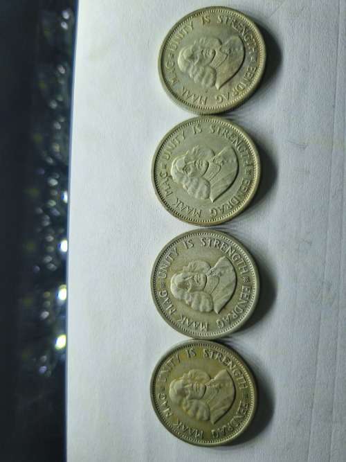 SA Republic set of 10c coins 1961-1964 (50% and 5.66g each) - extremely good condition
