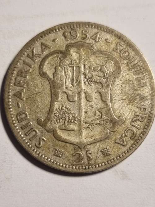 SA Union 2 Shillings 1954 (50% and 11.31g)