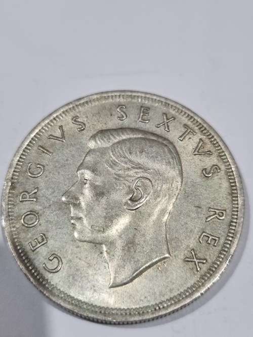 SA Union Silver 5 shillings coin 1952 (50% and 28.27g) very good condition