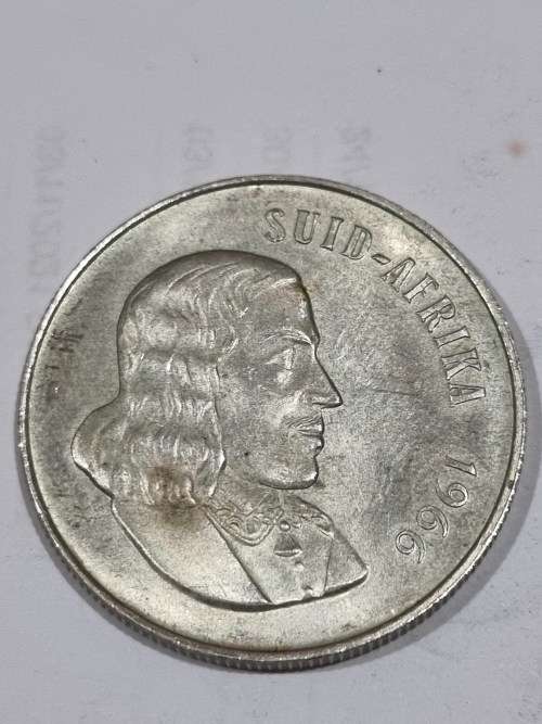 SA Republic Silver R1 coin 1966 (80% and 15g) - very good condition