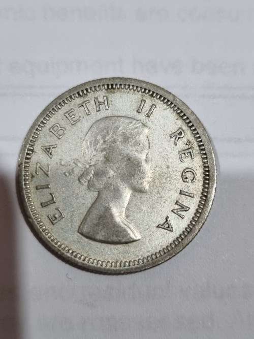 SA Union Silver 1 Shilling Silver coin 1956 (50% and 5.66g) - very good condition