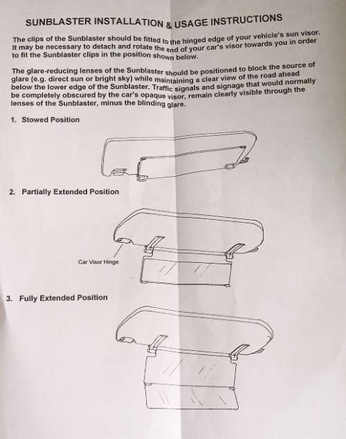 Car Sunvisor Extendor Set of 2 - Stock Blowout Sale