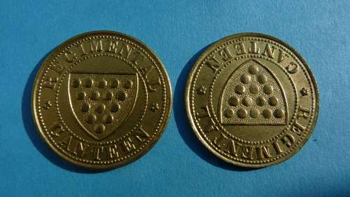 2 x South Africa Tokens Cornwall Light Infantry Type1 + 2
