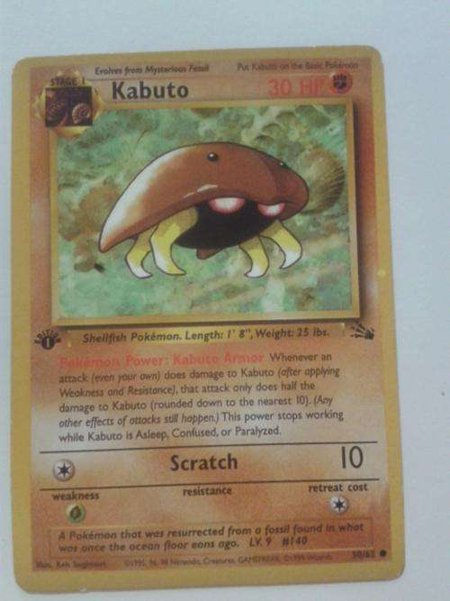 Pokemon Kabuto 50/62 Common