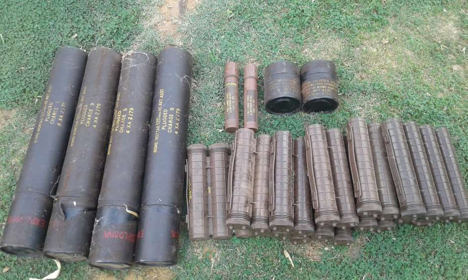 Various Empty Ammunition and Bomb Containers