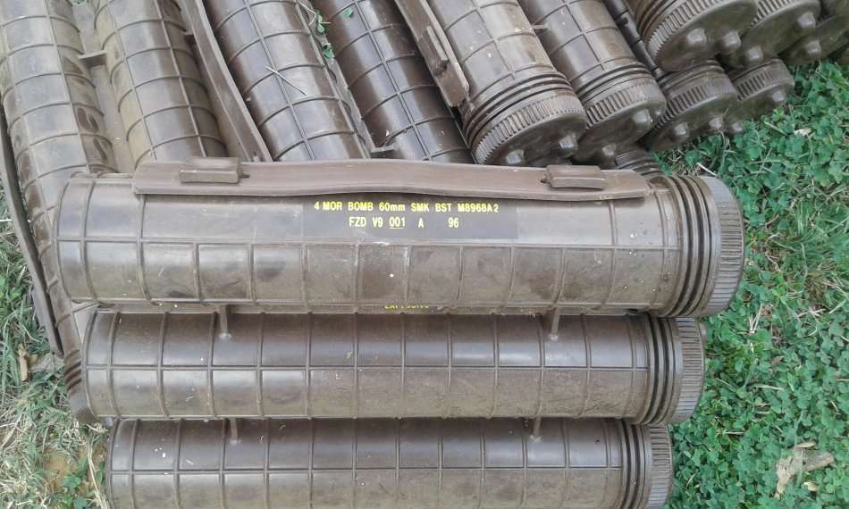 Various Empty Ammunition and Bomb Containers