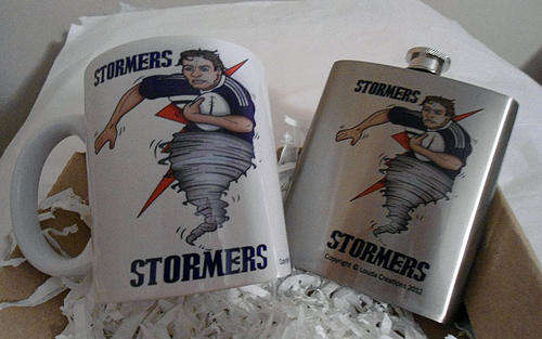 STORMERS PRINTED COFFEE MUG AND HIP FLASK GIFT SET