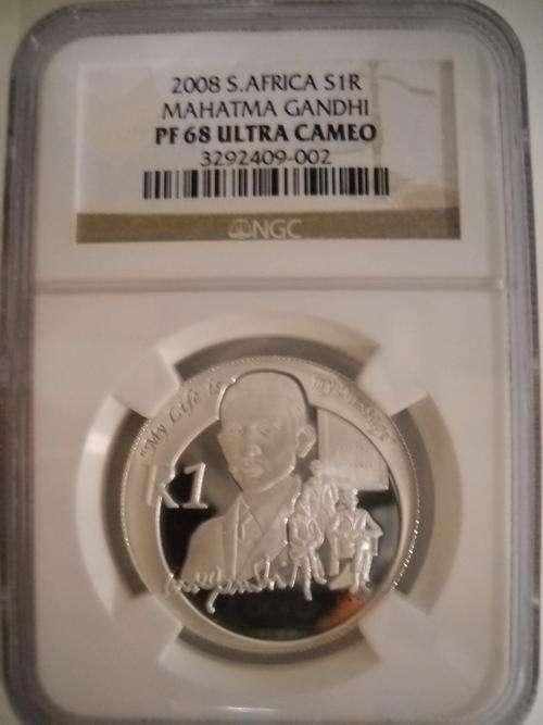 2008 GANDHI SILVER R1 NGC-PF68 @@@ CRAZY R1 START