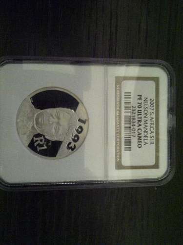 Nelson Mandela 2007 R1 Silver NGC PF70 Ultra Cameo@@@ CRAZY R1 Start